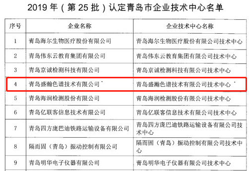 青島市企業(yè)技術(shù)中心名單公布，盛瀚榜上有名！